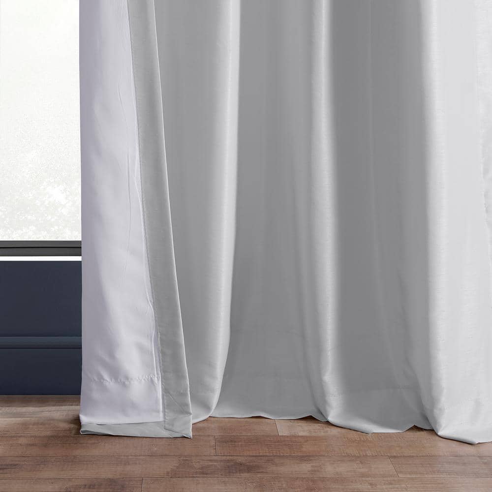 Ice Faux Silk Room-Darkening 108" Window Curtain Panel