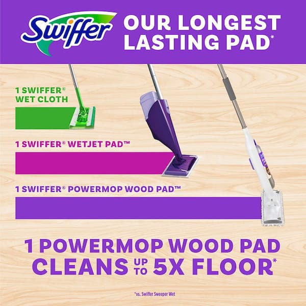 Power Mop Wood Mopping Pad Refills (8-Count)