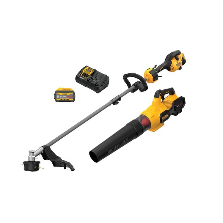 DEWALT FLEXVOLT 60V MAX Cordless Battery Powered String Trimmer & Blower Combo Kit with (1) FLEXVOLT 3 Ah Battery & Charger
