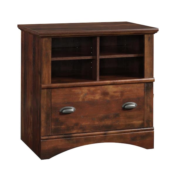 Harbor View Computer Desk with Hutch Cherry - Sauder