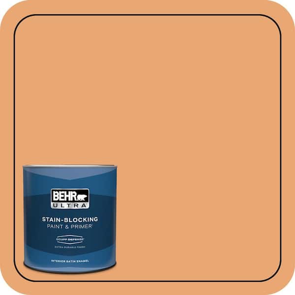 BEHR ULTRA 1 qt. #M230-5 Sweet Curry Extra Durable Satin Enamel Interior Paint & Primer