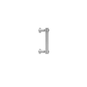 Contemporary 6 in. Back to Back Shower Door Pull with Dotted Accent in Satin Chrome