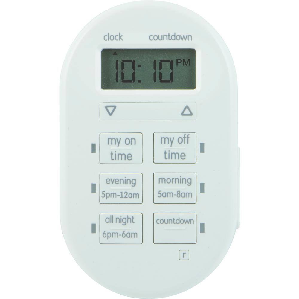 mytouchsmart indoor plug in digital timer white