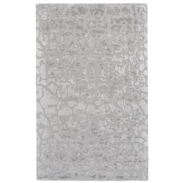 HomeRoots 2 x 3 Gray Abstract Area Rug