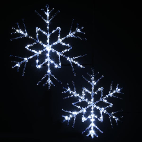 MY→LEDクリスタルスター＆スノーフレーク National Tree Company 24 in. H and 20 in. Christmas Yard Decor 6