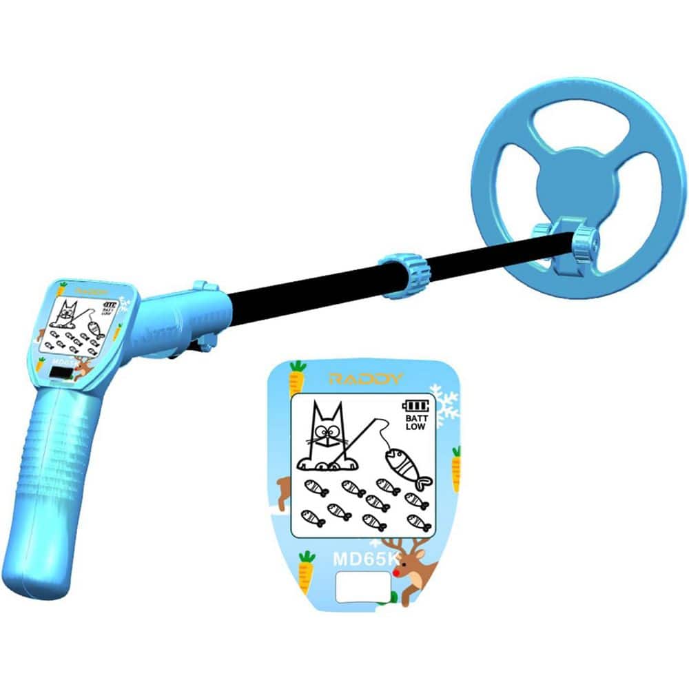 Raddy MD65K Metal Detector for Kids, Adjustable and Lightweight Kids Metal Detector for Treasure Hunting, IPX7 Waterproof