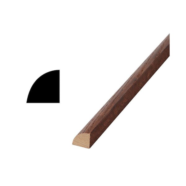 WM 106 11/16 in. x 11/16 in. Ash Wood Quarter Round Moulding Pre-Stained with Gunstock Finish