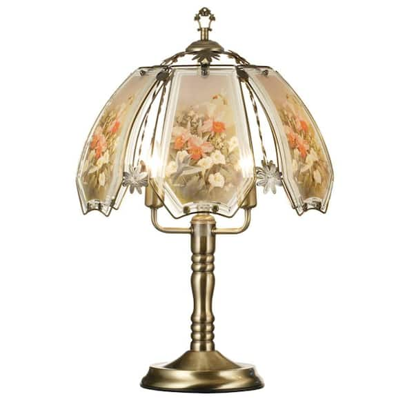 ORE International 23.5 in. Hummingbird Brushed Gold Touch Lamp