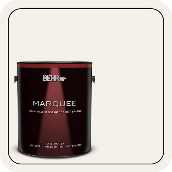 BEHR MARQUEE 1 gal. #T16-17 Ivory Keys Flat Exterior Paint & Primer