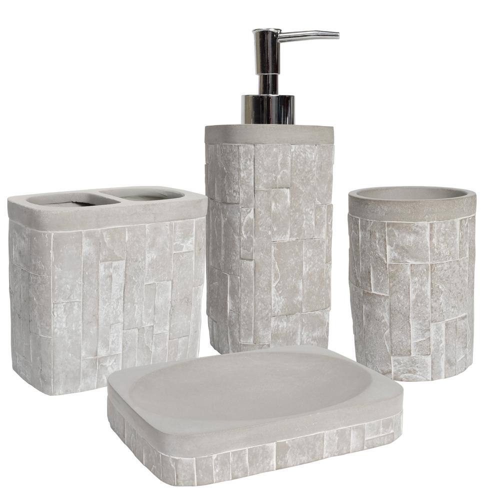 Avalon Gray Concrete Rectangular Soap Plate