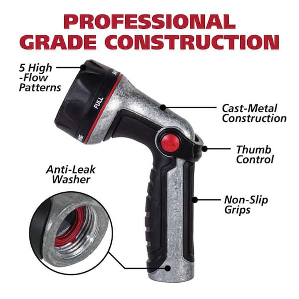 Husky PRO Thumb Control Multi-Pattern Nozzle 622043 - The Home Depot