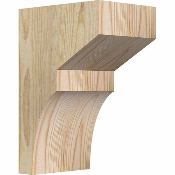 Ekena Millwork 6 in. x 8 in. x 12 in. Douglas Fir Monterey Rough Sawn Corbel
