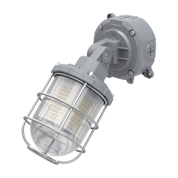 Gray Aluminum Integrated LED Vapor Tight Ceiling Fixture CCT 30K-50K 1500-2500 Lumen Dimmable Outdoor Sconce Wall Light
