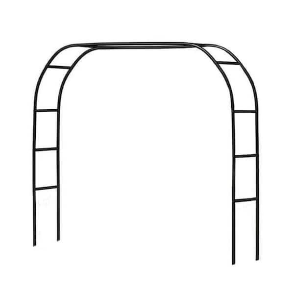 Garden Arbor 76.8 H x 90.5 W or 94.5 H x 55 W Metal Pergola Arch for Climbing Plants Roses Bridal Party Decoration Black