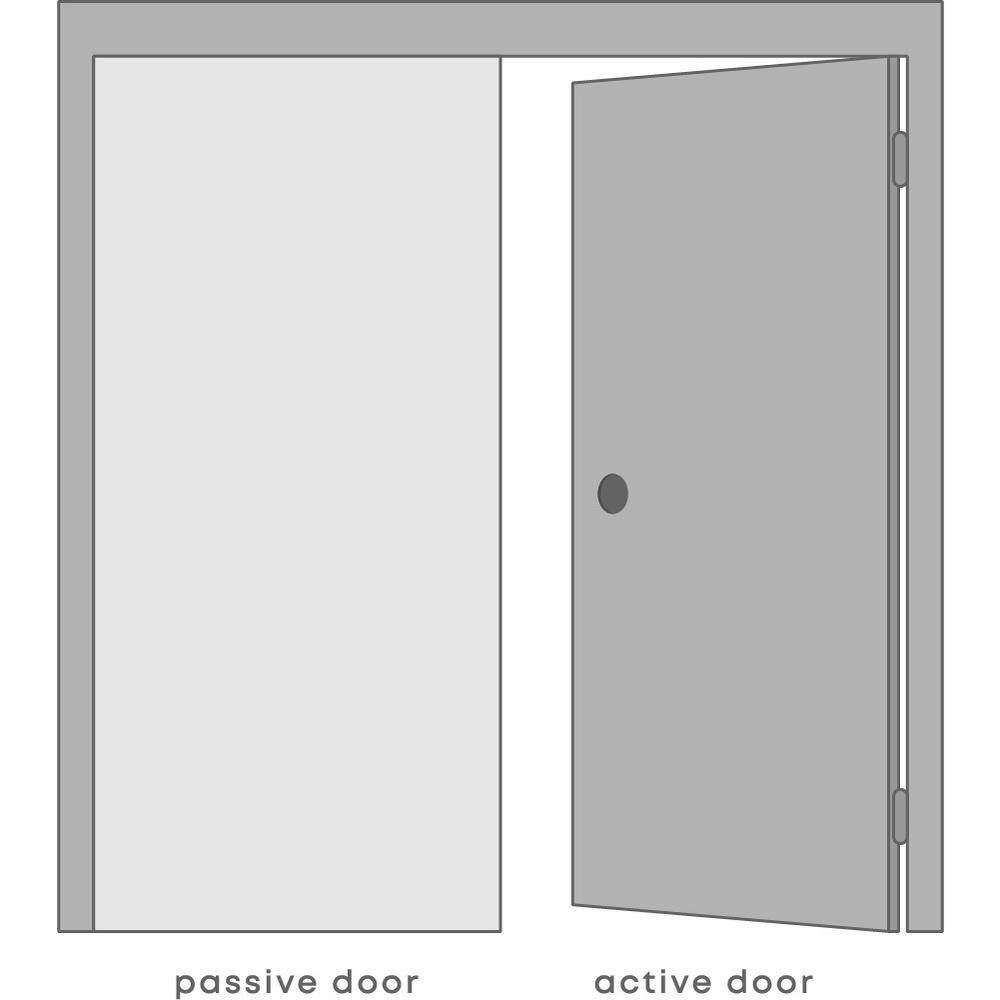 Bianco Noble Frosted Glass and Pine Composite Double French Door