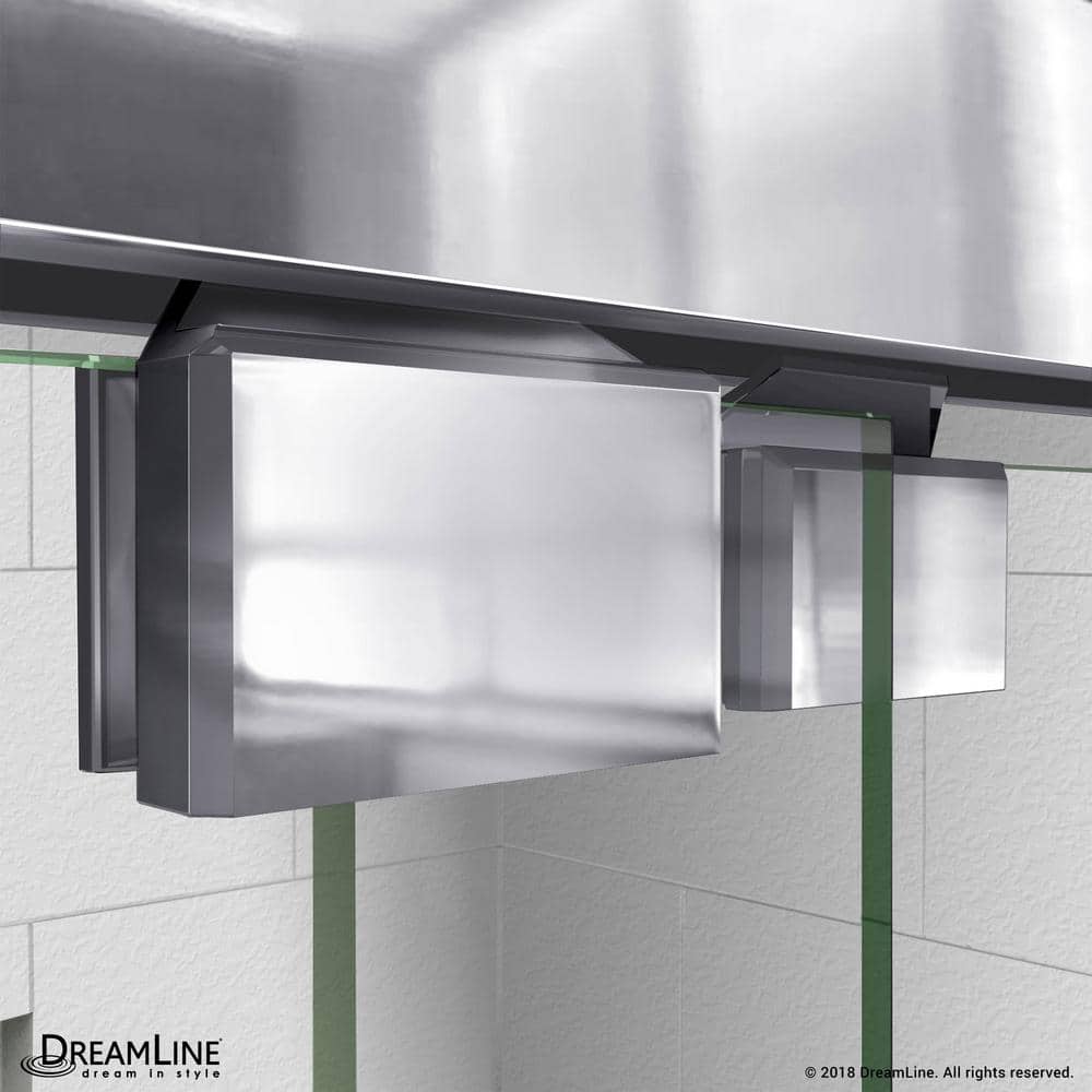 Abbey 60-inch Chrome Frameless Sliding Shower Door with Clear Glass