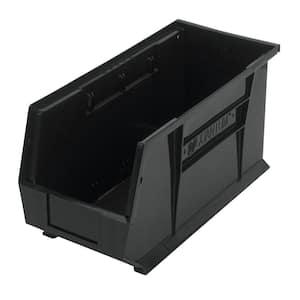 5 Gal. Ultra-Series Stack and Hang Recycled Storage Tote in Black (6-Pack)