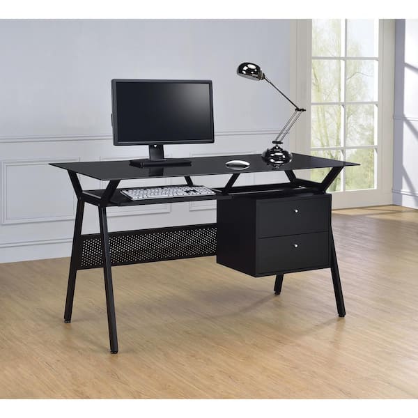 Coaster deals glass desk