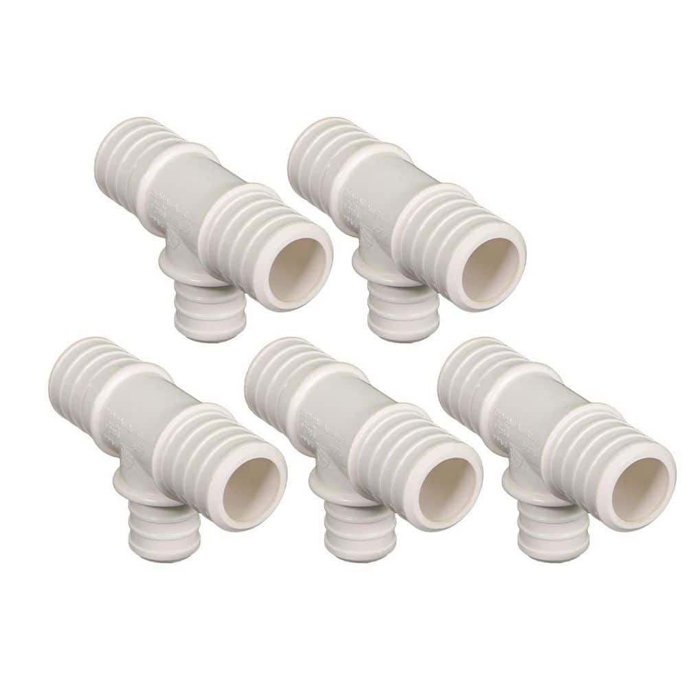 3/4 in. x 3/4 in. x 1 in. Plastic PEX Poly Alloy Reducing Tee Barb Pipe Fitting (5-Pack) price history on PriceWatchPro