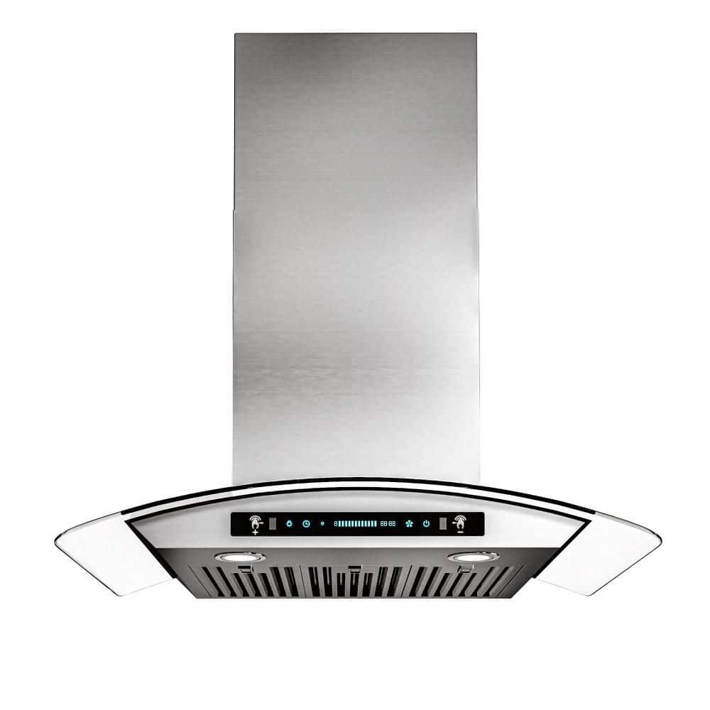 36 in. 900 CFM Ducted Wall Mount with White Tempered Glass, 4 Speed, Touch and Gesture Control with Remote, 2 LED price history on PriceWatchPro