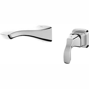 Tesla Single-Handle Wall Mount Bathroom Faucet Trim Kit in Chrome (Valve Not Included)