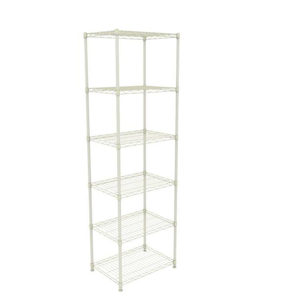 Hdx Ivory 6 Tier Steel Wire Shelving, 12 Inch Deep Wire Shelving Units