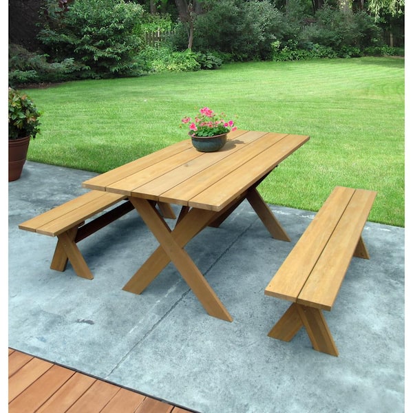 northbeam X- Frame 60 in. Hemlock Rectangular Picnic Table Dining