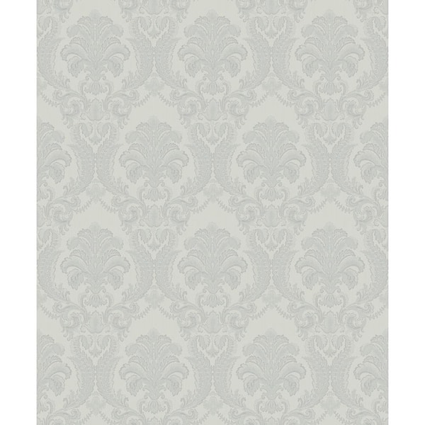 Sirpi Renatta Silver Damask Wallpaper Sample