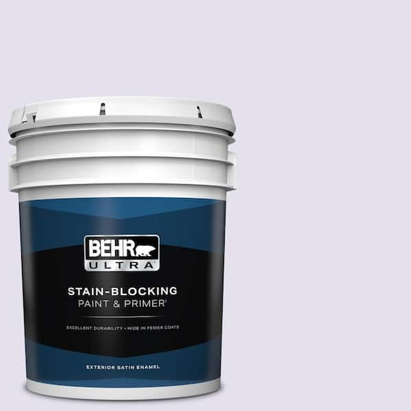 BEHR ULTRA 5 gal. #650C-2 Powdery Mist Satin Enamel Exterior Paint & Primer