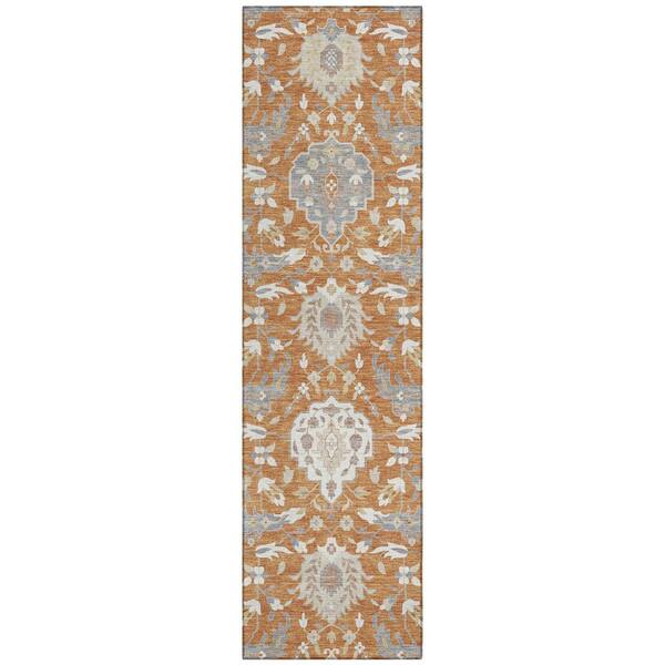 Addison Rugs Chantille Machine Washable Indoor/Outdoor Abstract ACN1026 Copper 2 ft. 3 in. x 7 ft. 6 in. Area Rug