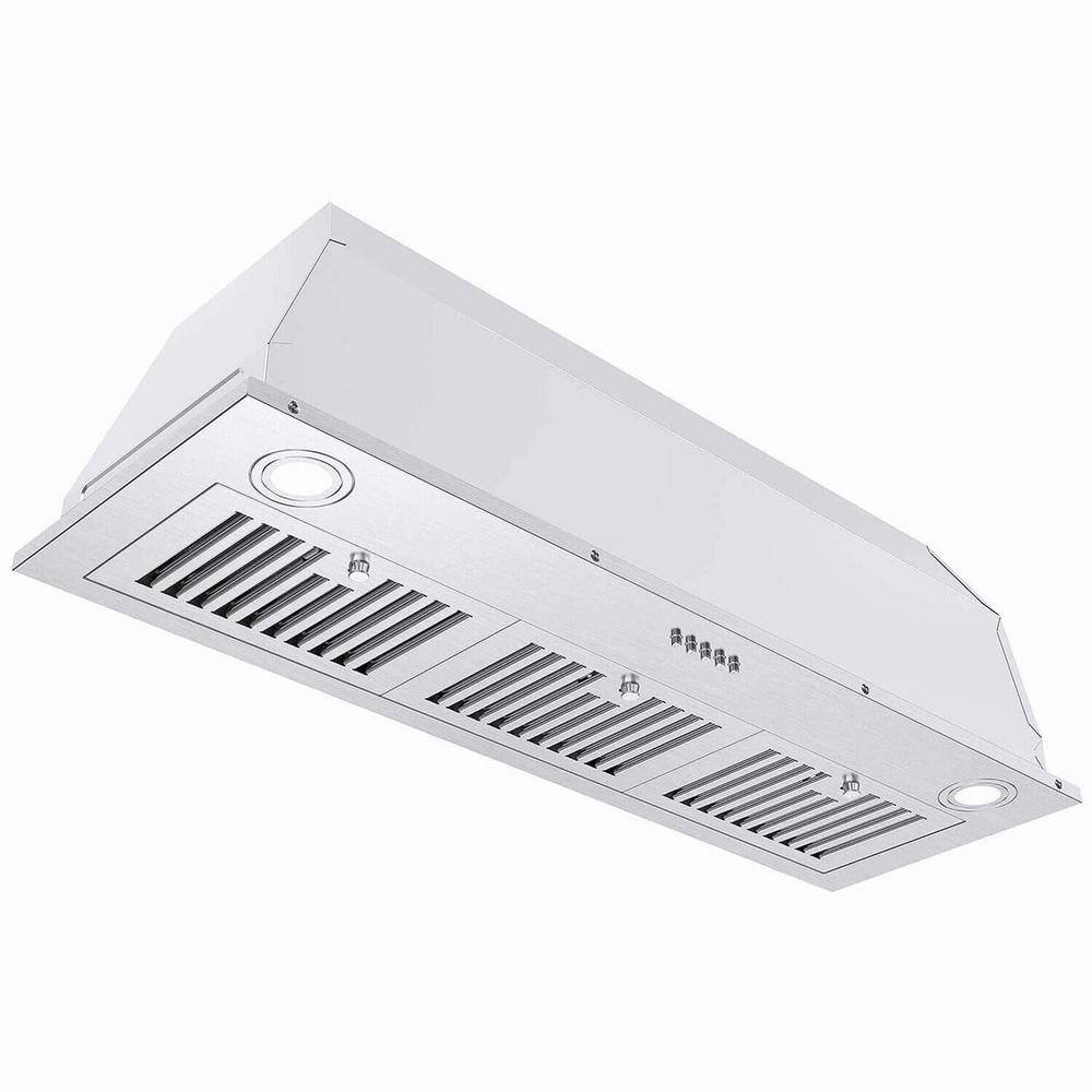 thumbnail image 2 of Tieasy 36" Stainless Steel Island Mount Range Hood - 900 CFM, LED Light, Mechanical Control 2 of 3