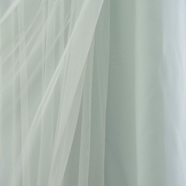 人気正規品 新品Lush Decor Lace Ruffle Window Curtain Panel， 84" x 52"， Gray  家具、インテリア
