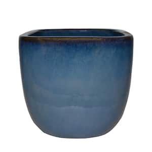 11.5 in. Blue Lagos Ceramic Planter