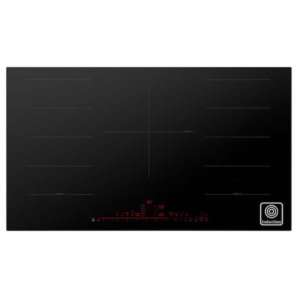 Benchmark Series 36 in. Induction Cooktop in Black with 5 Burner Elements