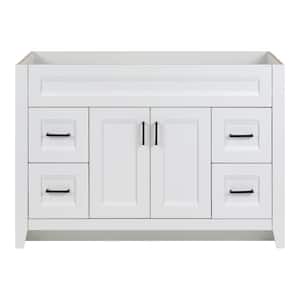 Ridge 48 in. W x 22 in. D x 34 in. H Bath Vanity Cabinet without Top in White