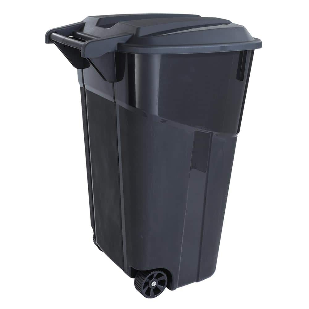 Outdoor Trash Can 660L Outdoor Trash Can with Universal Wheels  Large-capacity Trash Can with Lid Thickened Plastic Sanitation Trailer  Trash Can, Green