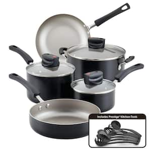 Farberware Black 14-Piece Smart Control Cookware Nonstick Pots and Pans Set