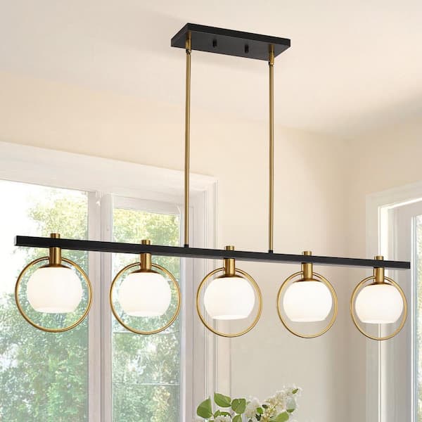 Magic Home 4-Light Modern Gold Vanity Light for Bathroom and Dressing Table , with Clear Glass Shades (No Bulbs)