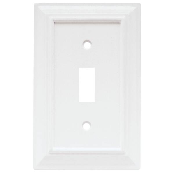 Hampton Bay White 1-Gang Toggle Wall Plate (4-Pack)