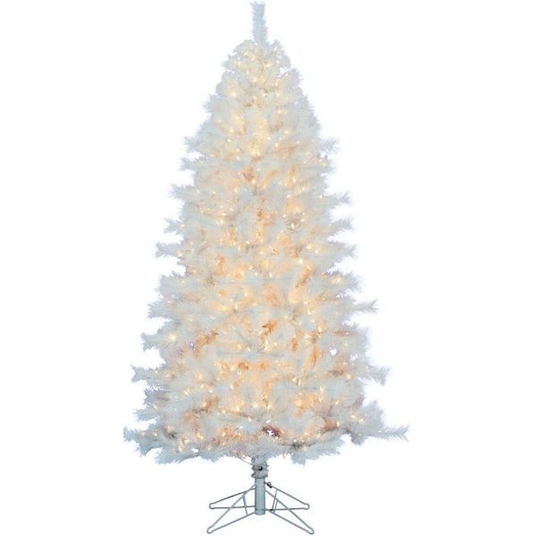 Reviews For Fraser Hill Farm 7.5 Ft. Pre-Lit Led White Frosted Valley Christmas Tree With Clear Lights | Pg 1 - The Home Depot