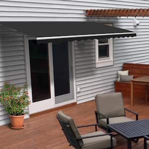 10 ft. Manual Patio Retractable Awning (96 in. Projection) in Black