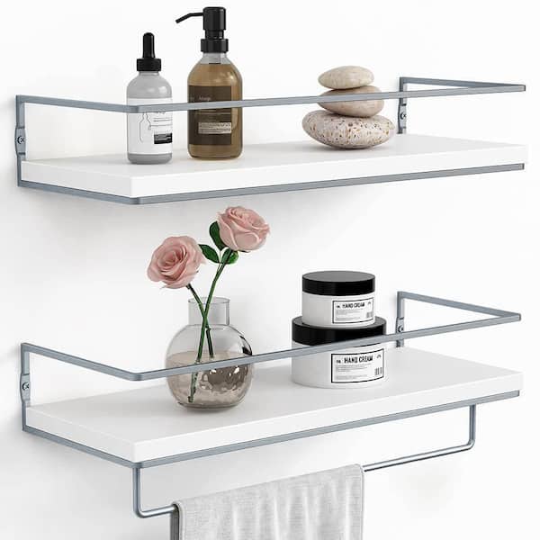 Unbranded 6 in. x 16 in. x 3 in. Grey Decorative Wall Shelf Set of 2