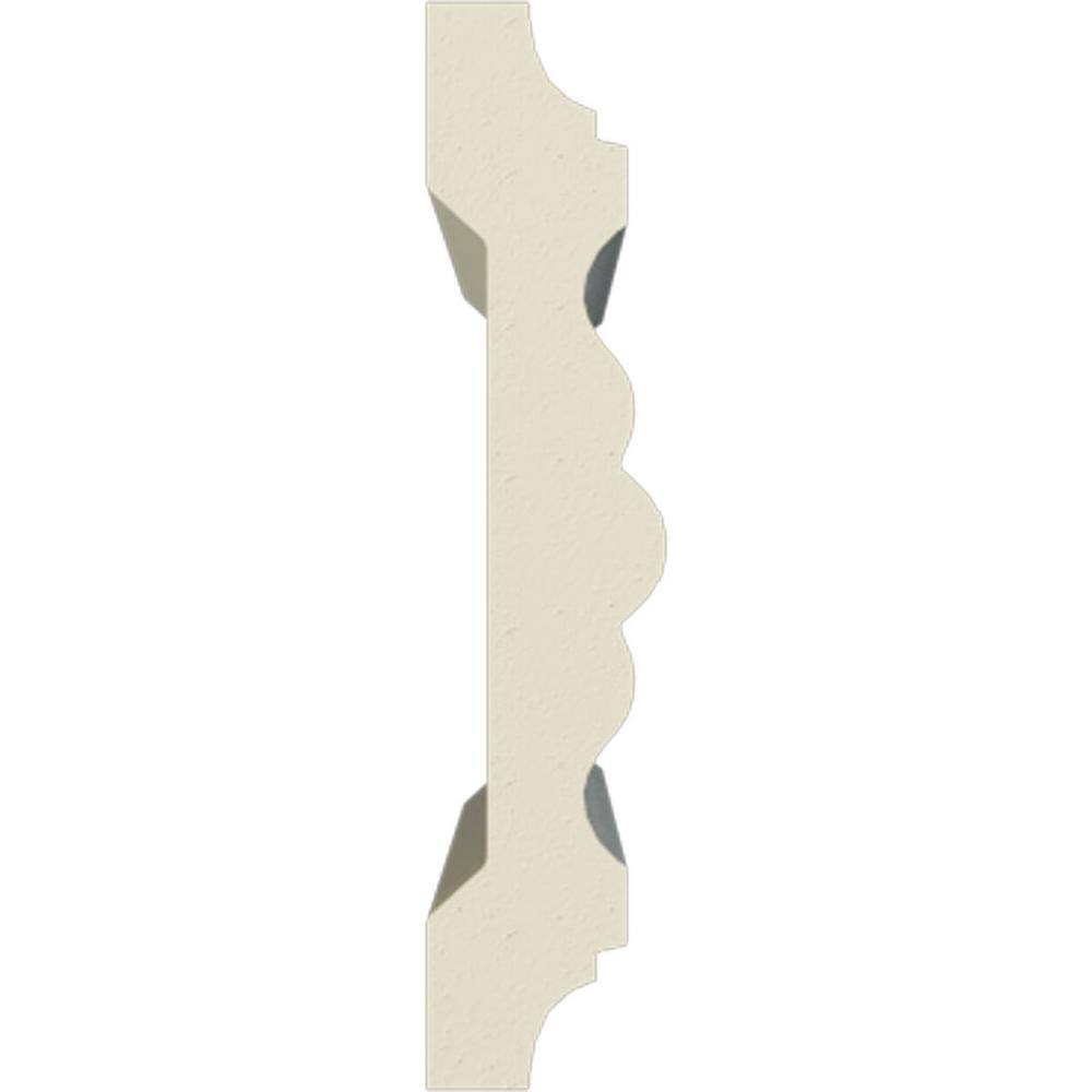 Gray Primed Polyurethane Geometric Chair Rail Moulding Sample