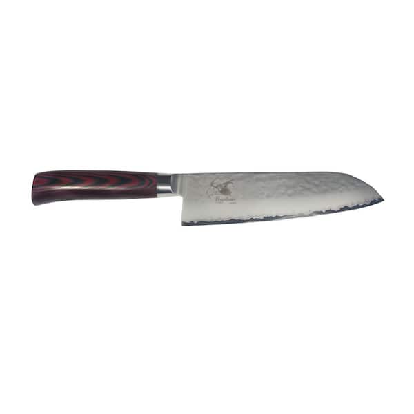 HAYABUSA 7 in. Santoku Knife-Multilayer Steel Blade with VG5 Core Full Tang