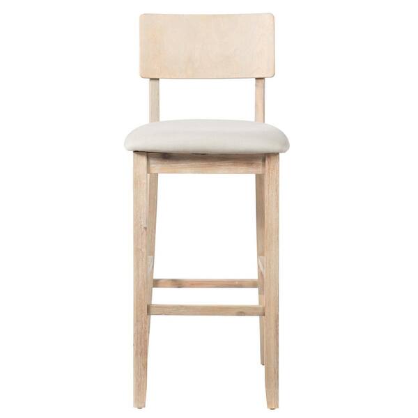 Linon Home Decor Jordan 30 In Gray Wash Cushioned Bar Stool 017102gwsh01u - Linon Home Decor Bar Stool Gray Wash Linon Home Decor Jordan 30 In Gray Wash Cushioned Bar Stool 017102gwsh01u - Linon Home Decor Bar Stool Gray Wash