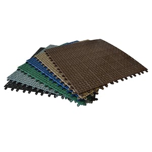 Blue 22 in. x 22 in. Flooring Tiles for 8 ft. x 12 ft. Greenhouse