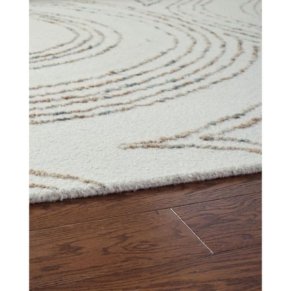 Deenbury 8 ft. x 10 ft. Beige/Green Abstract Area Rug