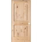 Krosswood Doors 24 In. X 80 In. Rustic Knotty Alder 2-Panel Top Rail ...