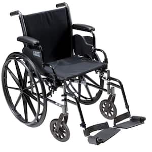 Cruiser III Light Weight Wheelchair with Flip Back Removable Arms, Desk Arms, Swing Away Footrests and 18 in. Seat