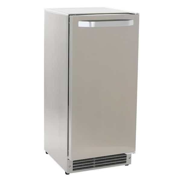 Maxx Ice Shallow Depth Outdoor Built-In Undercounter Ice Maker, in Stainless Steel